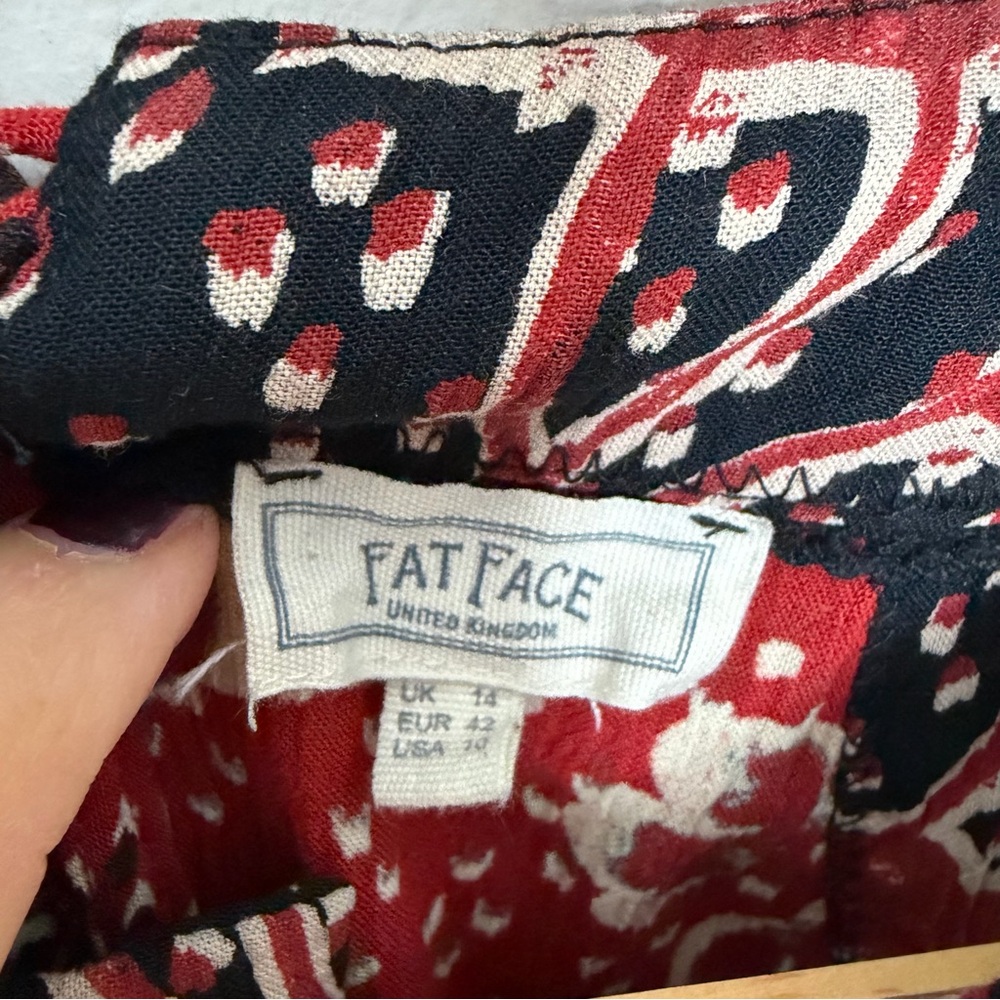 Fat Face Maxi Dress Long High Neck Printed Sleeveless Size 10 243 - Picture 4 of 10